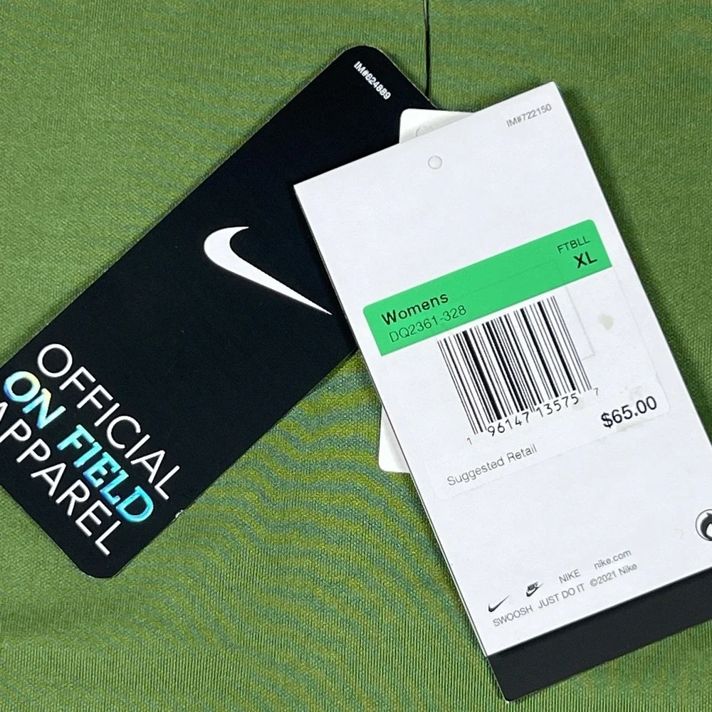 Nike BYU Cougars Therma Fit‎ Crewneck Womens XL Oversized Green Team Issued